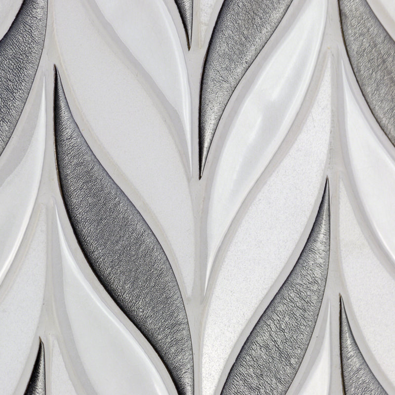 Carreau de mosaïque murale en céramique 2 "x 3" Divine Sprig (0,86 pi. Ca. / feuille), Bronze industriel