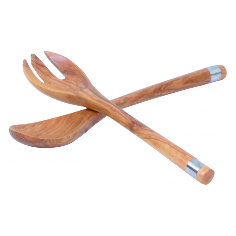Ensemble de 2 couverts à salade Acero Olivewood