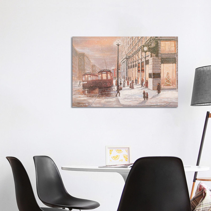 Marshall Fields, A Bygone Era by Jim Williams - Wrapped Canvas Painting, 101.6 cm H x 66.04 cm W, Classic Brown Wood Framed