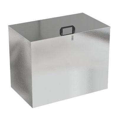 17 Stories Laveria 64L Gallon Water Resistant Metal Lockable in Silver