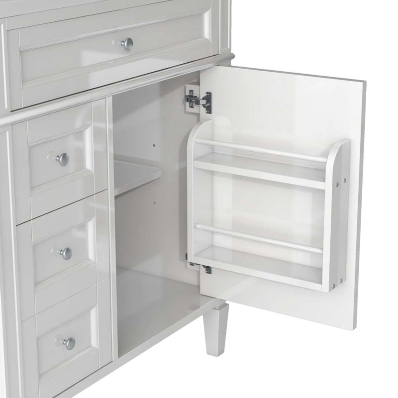 Ensemble de meuble-lavabo simple 30 po avec plateau Georga, Blanc