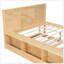 Lit plateforme en bois avec lit gigogne escamotable et armoire de rangement, parfait pour économiser de l'espace et une utilisation polyvalente dans les petites pièces.-129675440-129675443
