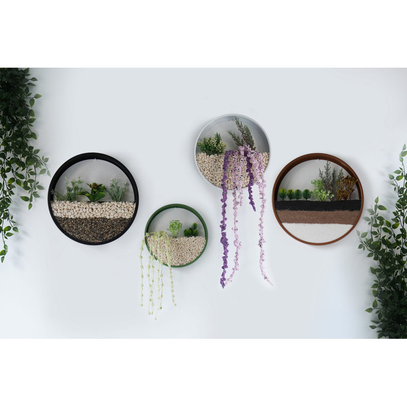 Modern Wall Decor on Metal, Black/Brown/White