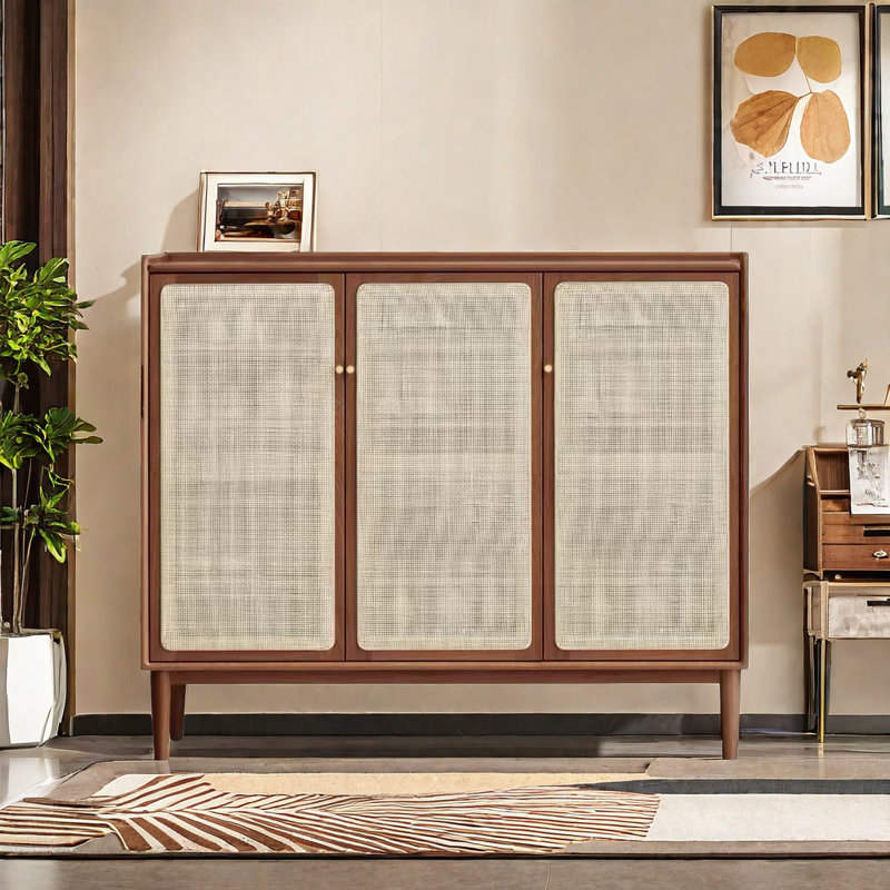 All Solid Wood Shoe Cabinet 28 Pair Solid Wood Shoe Storage Cabinet