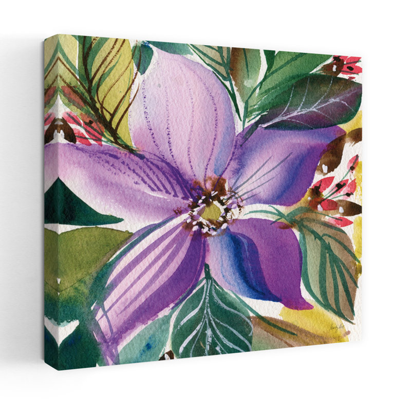 Art floral contemporain abstrait floral, H 32 po x l 32 po