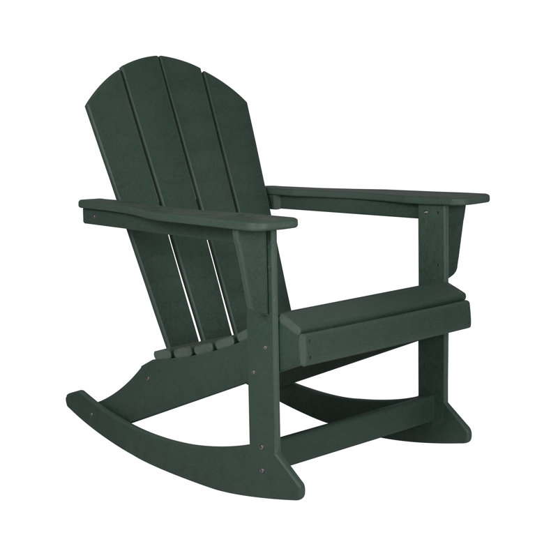 Chaise Adirondack à bascule en plastique / résine Laguna (ensemble de 4), Vert foncé