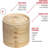 2-Tier Bamboo Steamer Baskets, 6-Inch-117001223