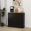 Armoire à ordures inclinable à deux tiroirs et deux compartiments - Panneau de fibres à densité moyenne peint par UV noir-386760177