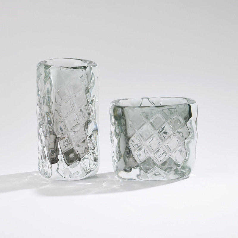 Vase matelassé Iris, Gris