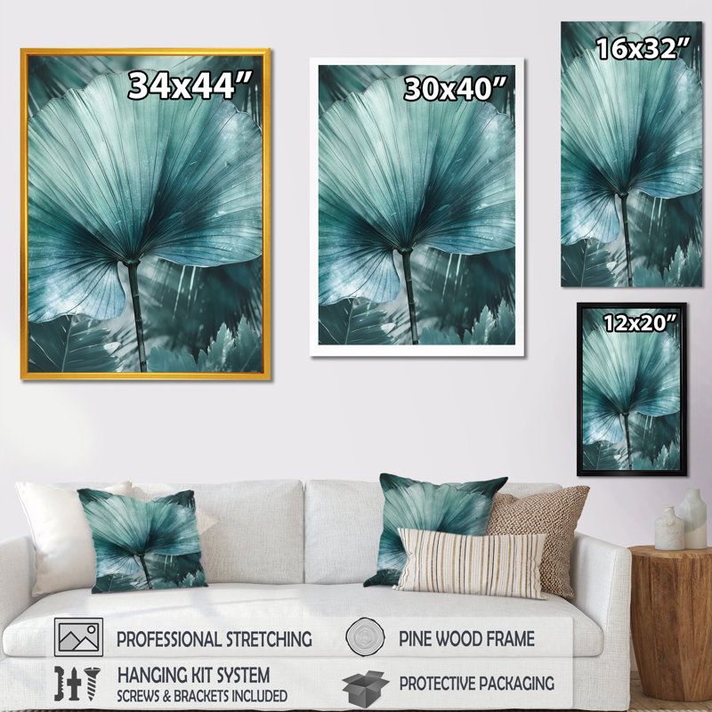 «Ginkgo Leaves Tropical V», reproduction sur toile, H 40 po x l 30 po x P 1,5 po, Toile tendue
