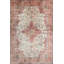 Tapis décoratif brun et beige en polyester oriental doux au toucher-670574039