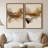 Framed Canvas Wall Art - Vintage Abstract Wall Prints for Bedroom - 16"x24"x2 panels-1887505982-1887505980