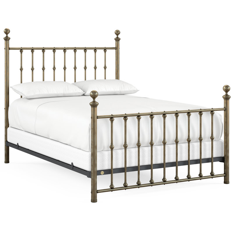 104 Palisade Bed | Complete Standard, Queen, Aged Brass Lacquered