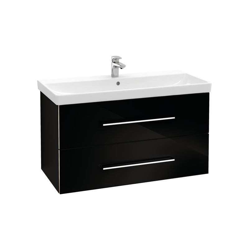 Avento 1000mm Wall-Mounted Vanity Set, 2, Black