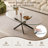 39.37" Glass Side Table with Black Legs