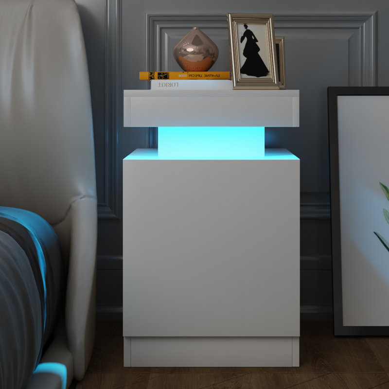 Evalou 14.96'' W Nightstand, White