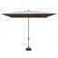 Parasol de patio rectangulaire avec fonction de levage à manivelle et d'inclinaison, gris (base non incluse)