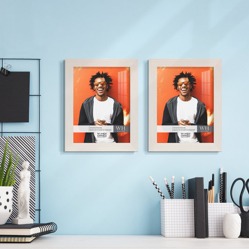 White Wood Picture Frame - Set of 2