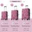 Valise à roulettes 3 pièces Hardshell avec valise TSA