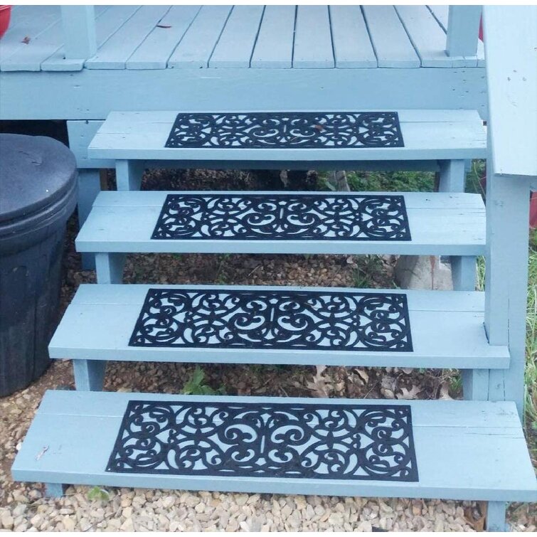 Canora Grey Non-Slip Black Stair Treads, Wayfair