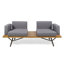 Causeuse d'extérieur avec table basse Canoga