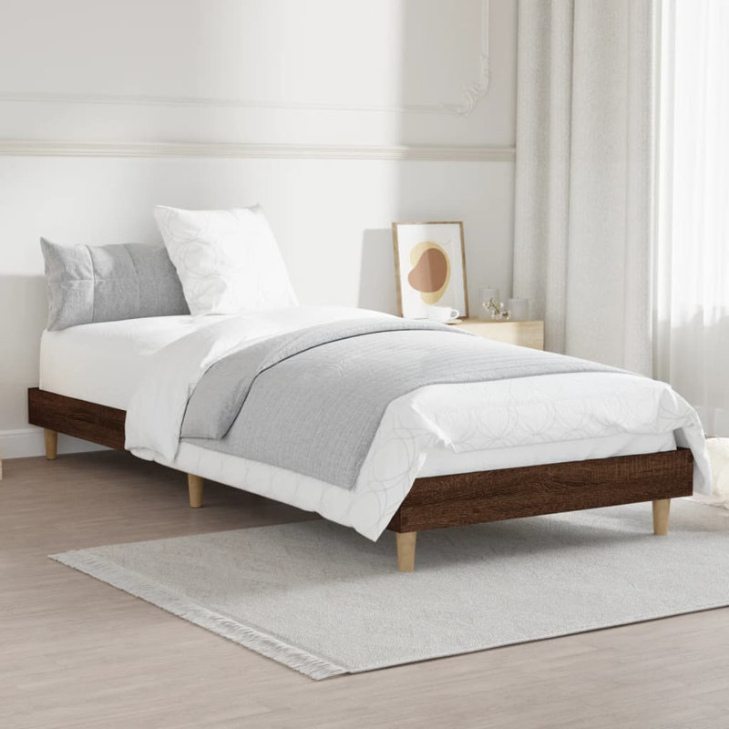 Brotherhood Bed, 75 x 190cm, Brown Oak