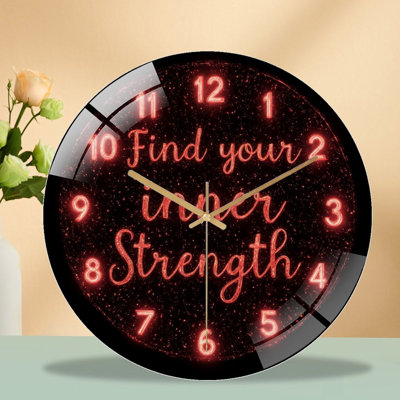Horloge murale en verre 12 po