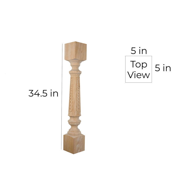 34.5" Tall Infinity Loop Kitchen Post (K003-RW-UNF)