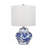 D12x19.3" Blue And White Ceramic Vase Lamp