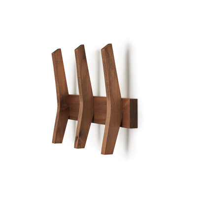 Algarin Solid Wood Wall 3 - Hook Wall Mounted Coat Rack