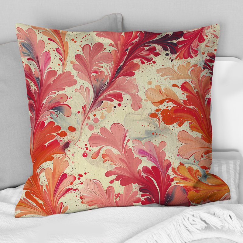 Coussin Rose, H 16 po x l 16 po