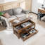 Table basse extensible à 4 pieds avec rangement Khaleesi