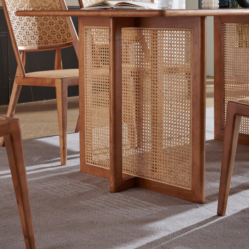 Table en bois massif avec joints à mortaise-tenon., H 29,13 po x L 62,99 po x l 31,5 po