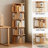 5 Tier Rotating Bookshelf, 360° Display Round Spinning Bookshelf, Space-Saving, Small Space Rotating Bookshelf Tower For Bedroom, Living Room, Home, Office, Wood Color-1428844622