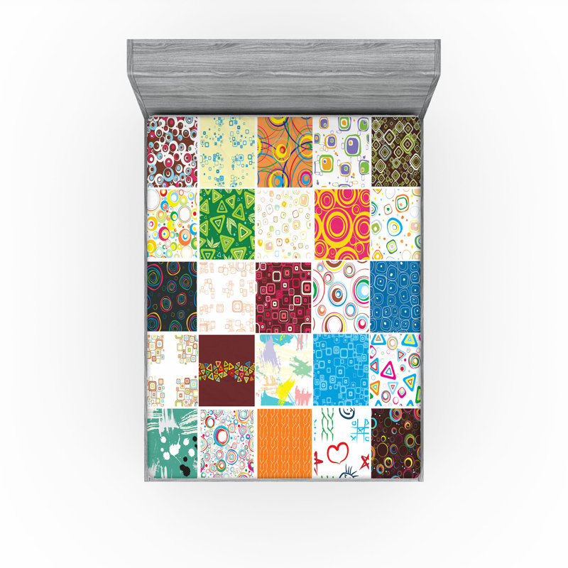 Multicolore Ambesonne, Drap-housse très grand californien