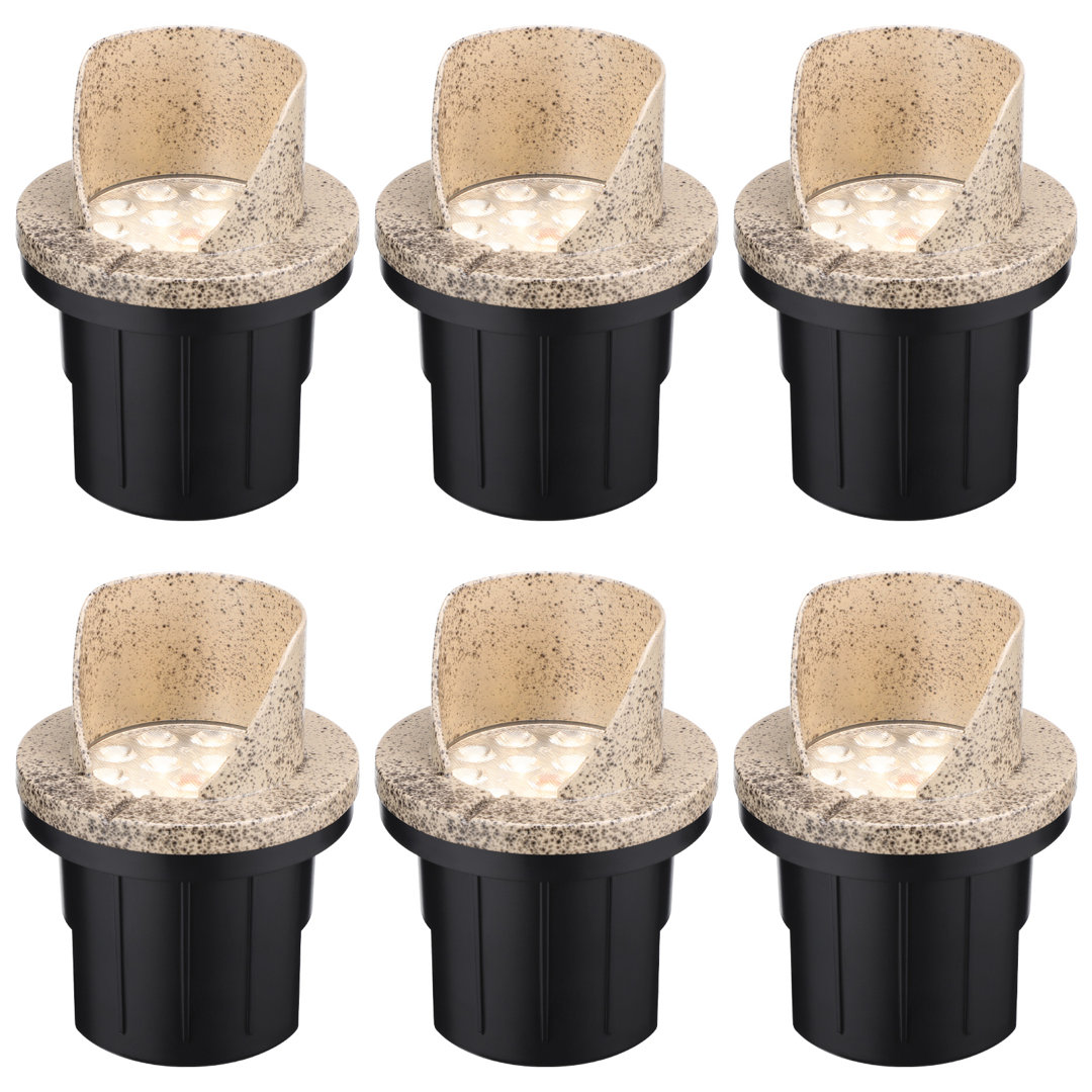 LED Landscape In Ground Outdoor, Low Voltage Ultra Bright, IP67 Waterproof, 3000K (Set of 6) LEDVANS 