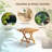 19.56 in Waterproof Teak Folding Side Table