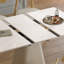 Table de salle à manger rétractable à dalle de roche pliante, table carrée extensible moderne avec base en acier inoxydable revêtue de cuir, table de cuisine à double usage pour les petits appartements