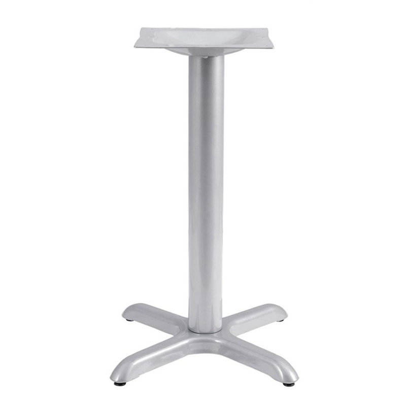 Hauteur de la base de table croisée - intérieur 30 po, Argent argent