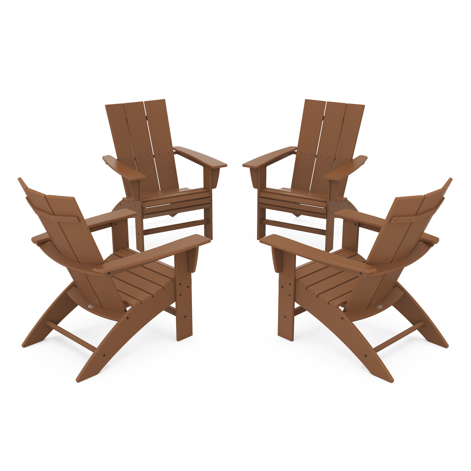 POLYWOOD® Modern Adirondack Chair, Teak