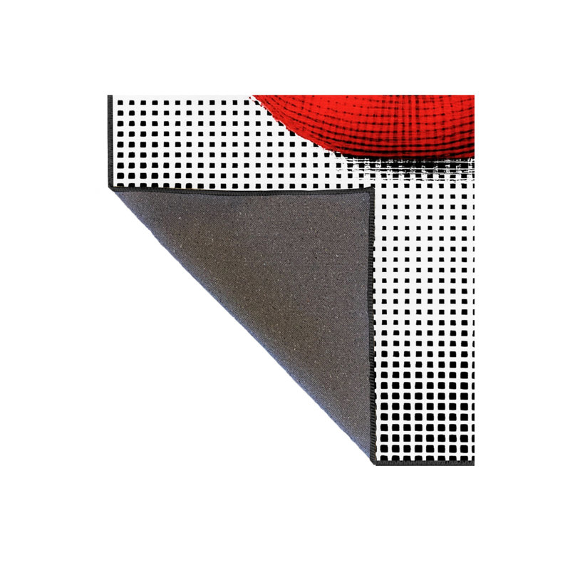 Tapis bleu tissé lavable rétro Mosso, 4'11" x 7'7"