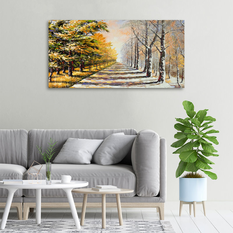 Autumn Versus Winter - Wrapped Canvas Print
