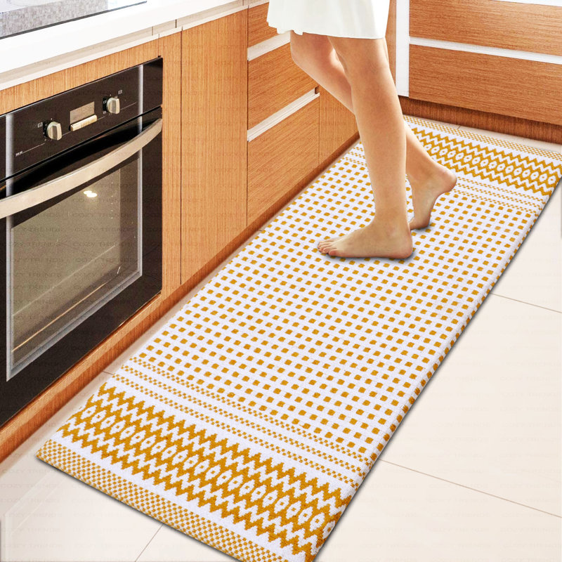 Tapis anti-fatigue Jennaaya, Jaune / Or