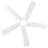 Modern 46" Indoor Matte White Downrod Mount Ceiling Fan with Integrated LED, Remote and  5 Two-Tone Blades-1581397346-1581397345