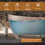 31.5 " W Freestanding Soaking Solid Surface Bathtub