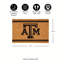 Grand tapis couleur coco Texas A&M, 36 po x 24 po