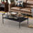 Coffee Table and End tables Set of 3, Tempered Glass Table with MDF layer, Modern Tables for Living Room , Gray Glass-1589476492