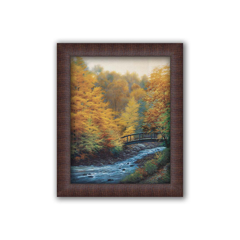 «Autumn Stream» par Charles White sur, Cadre photo brun simple, H 26 po x l 32 po x P 1 po