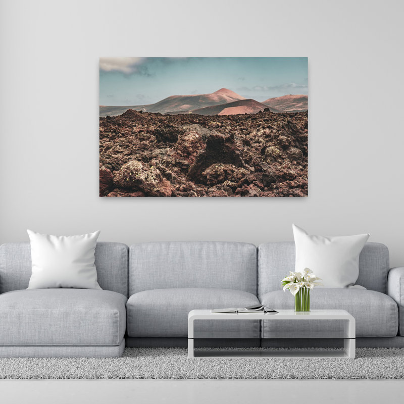 Contemporary Art Abstract Dramatic Modern Landscape Architecture Wall Art by Michael Bangiev - Wrapped Canvas Print