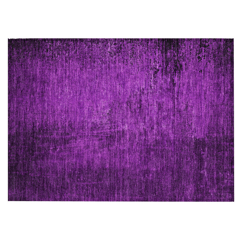 2' X 3' Purple Abstract Washable Non Skid Indoor Outdoor Area Rug